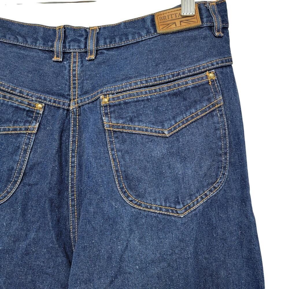 Britannia Vintage High Waist Jeans Blue Size 18 70s Denim